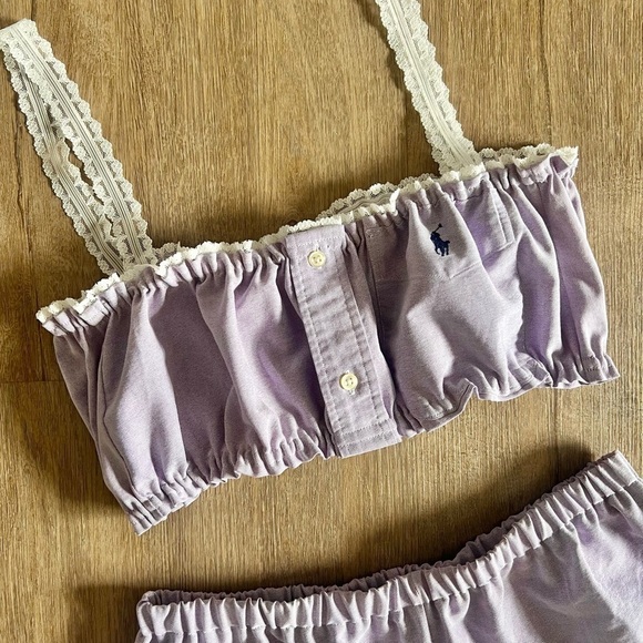 Reworked Ralph Lauren Coquette Romantic Lounge Set – Lilac & Lace - Size S - Picture 5 of 9